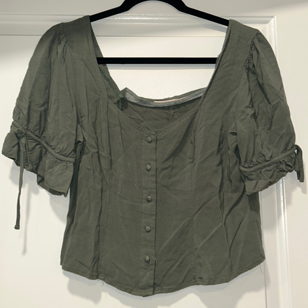 Olive green blouse